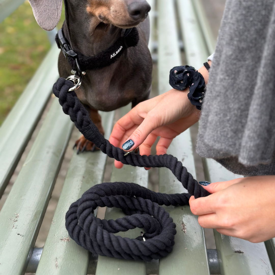 Rope Leash Black