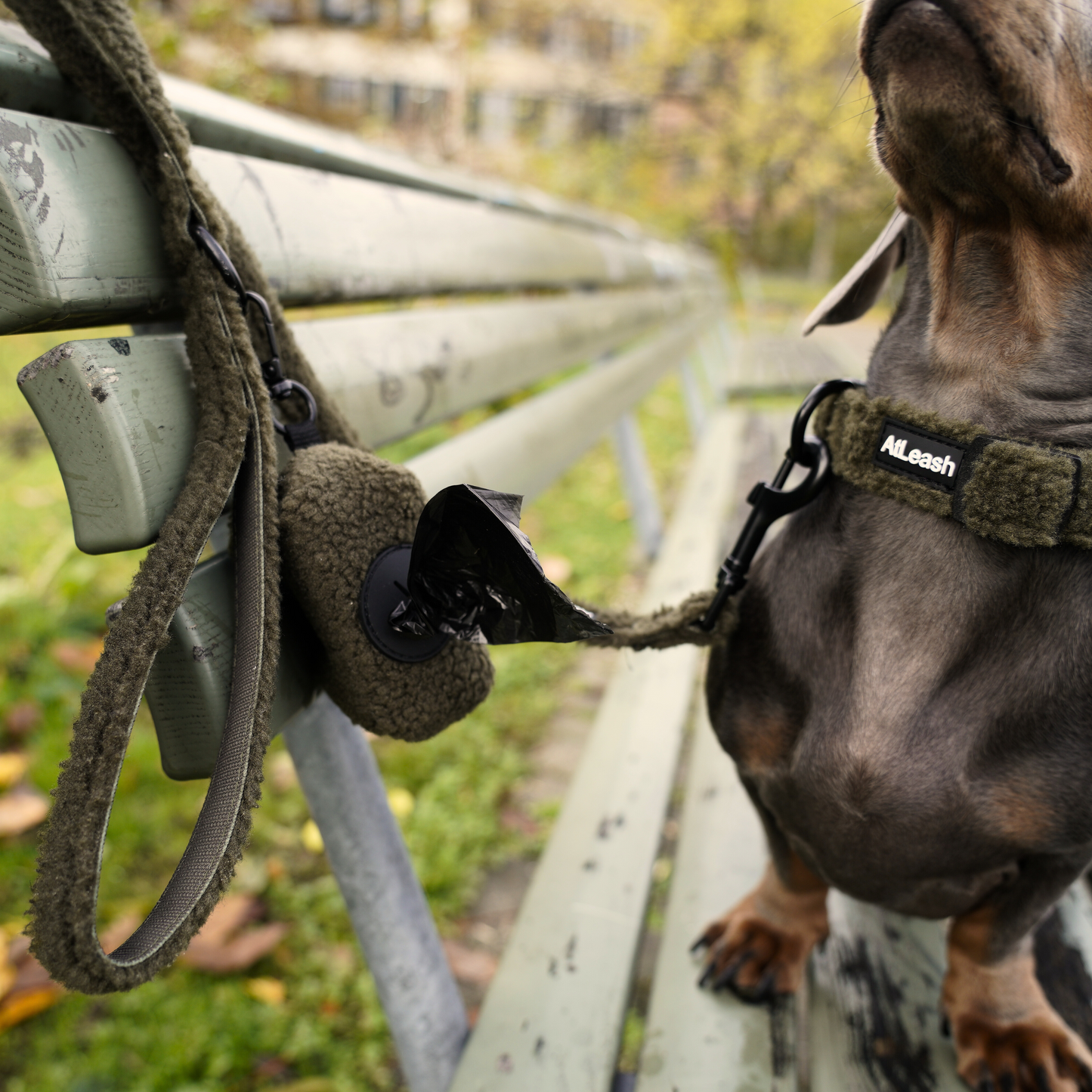 Green Cozy Leash