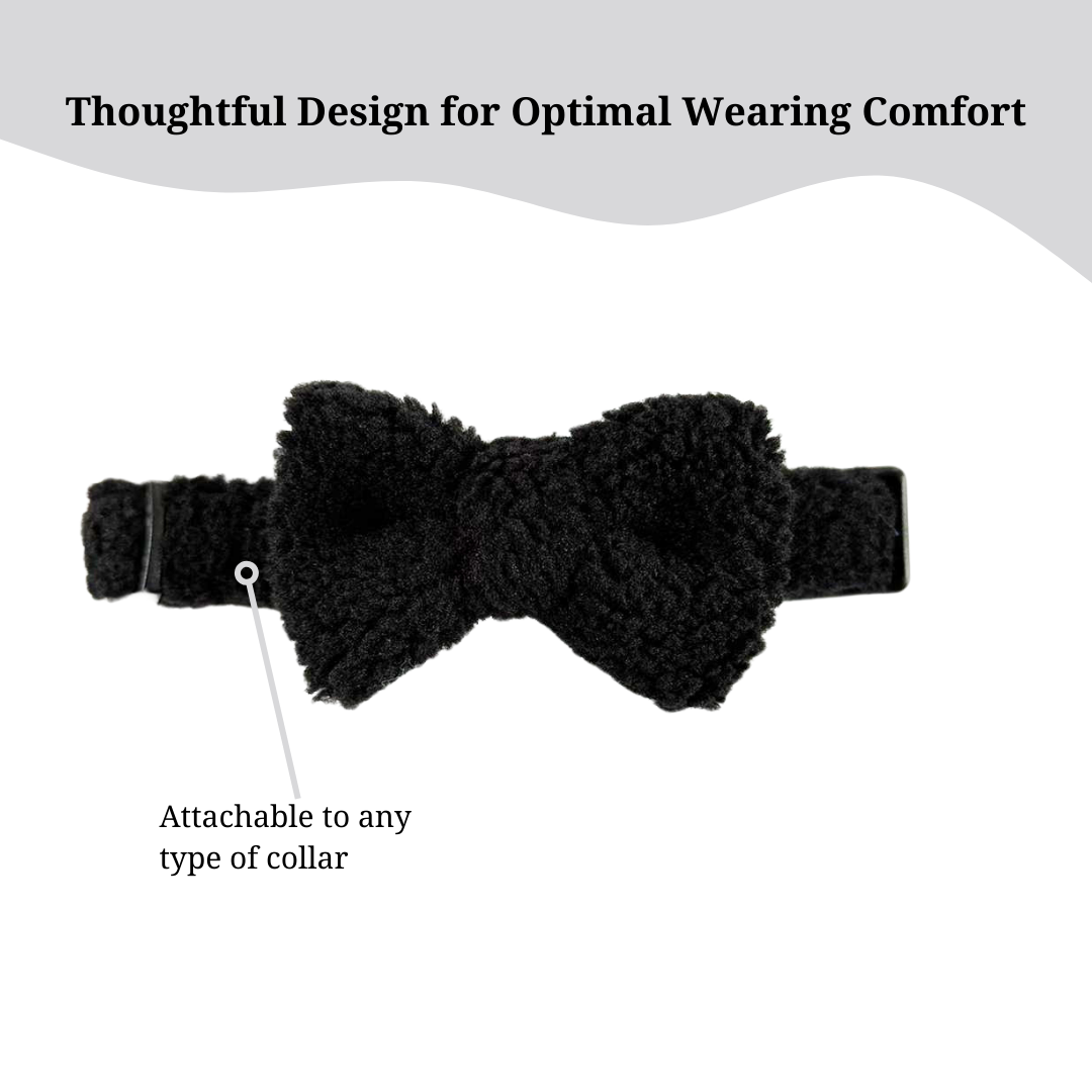 Black Cozy Bowtie